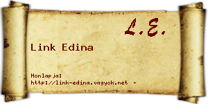 Link Edina névjegykártya